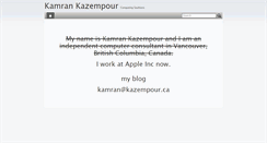 Desktop Screenshot of kazempour.ca