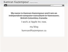 Tablet Screenshot of kazempour.ca