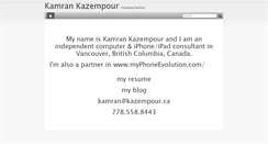 Desktop Screenshot of kamran.kazempour.ca