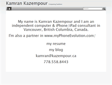 Tablet Screenshot of kamran.kazempour.ca